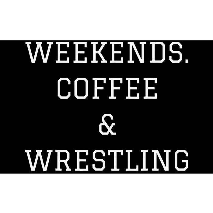 Funny Weekends Coffee Wrestling Coach Bumper Sticker