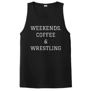 Funny Weekends Coffee Wrestling Coach PosiCharge Competitor Tank