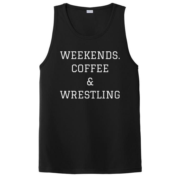 Funny Weekends Coffee Wrestling Coach PosiCharge Competitor Tank