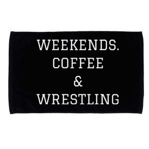 Funny Weekends Coffee Wrestling Coach Microfiber Hand Towel