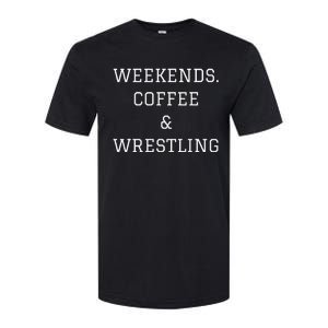 Funny Weekends Coffee Wrestling Coach Softstyle CVC T-Shirt