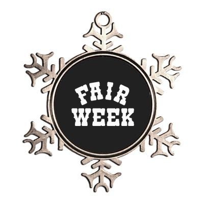 Fair Week County Fair For Contestants Metallic Star Ornament