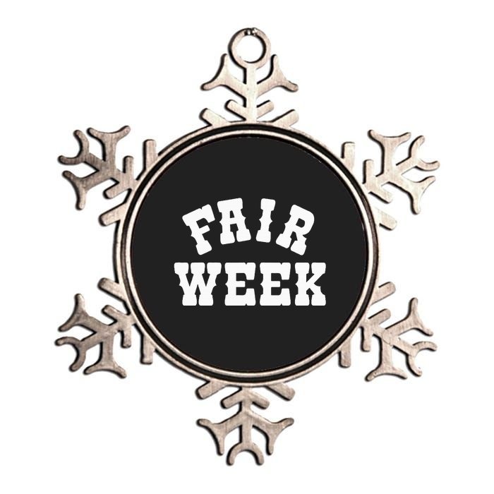 Fair Week County Fair For Contestants Metallic Star Ornament