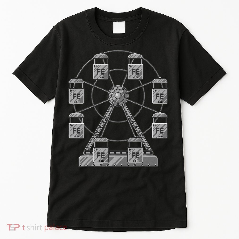 Ferrous Wheel Chemistry Teacher Humor Dad Joke Chemist Pun Tall T-Shirt