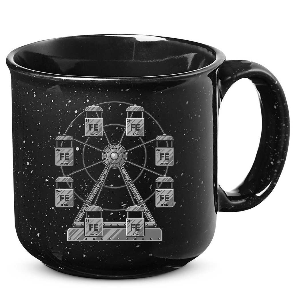 Ferrous Wheel Chemistry Teacher Humor Dad Joke Chemist Pun 15oz Campfire Ceramic Mug