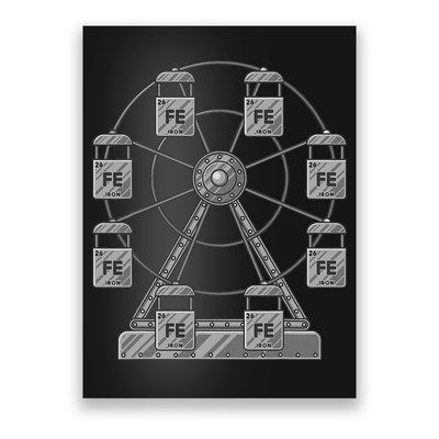 Ferrous Wheel Chemistry Teacher Humor Dad Joke Chemist Pun Poster