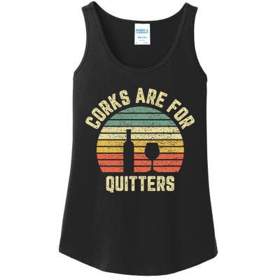 Funny Wine Corks Are For Quitters Wine Gift Idea  Ladies Essential Tank