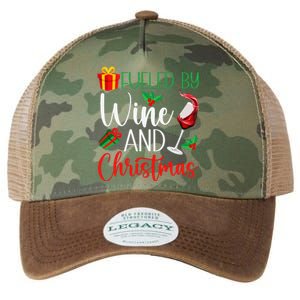 Funny Wine Christmas Pajama Drinking Friends Party Legacy Tie Dye Trucker Hat