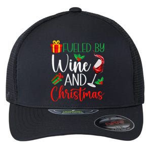 Funny Wine Christmas Pajama Drinking Friends Party Flexfit Unipanel Trucker Cap