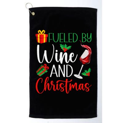 Funny Wine Christmas Pajama Drinking Friends Party Platinum Collection Golf Towel