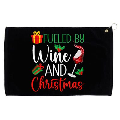 Funny Wine Christmas Pajama Drinking Friends Party Grommeted Golf Towel