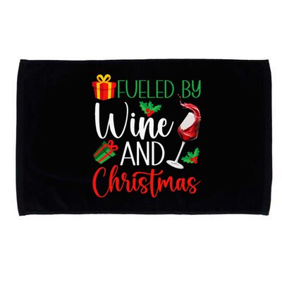 Funny Wine Christmas Pajama Drinking Friends Party Microfiber Hand Towel