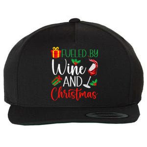 Funny Wine Christmas Pajama Drinking Friends Party Wool Snapback Cap