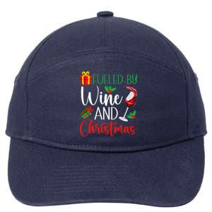 Funny Wine Christmas Pajama Drinking Friends Party 7-Panel Snapback Hat