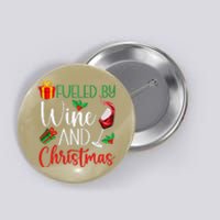 Funny Wine Christmas Pajama Drinking Friends Party Button