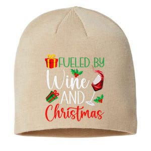 Funny Wine Christmas Pajama Drinking Friends Party Sustainable Beanie