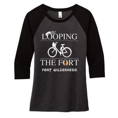 Fort Wilderness Campground Looping the Fort  Women's Tri-Blend 3/4-Sleeve Raglan Shirt