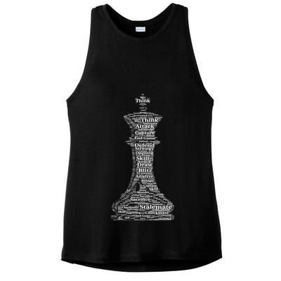 Funny Word Cloud Chess King Gift Ladies PosiCharge Tri-Blend Wicking Tank