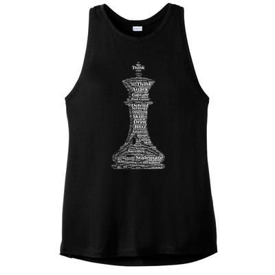 Funny Word Cloud Chess King Gift Ladies PosiCharge Tri-Blend Wicking Tank