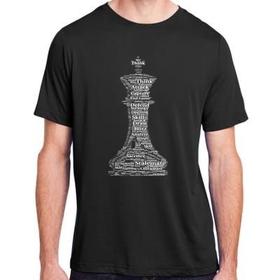 Funny Word Cloud Chess King Gift Adult ChromaSoft Performance T-Shirt