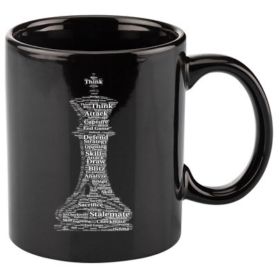 Funny Word Cloud Chess King Gift 11oz C Handle Ceramic Mug