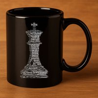 Funny Word Cloud Chess King Gift 11oz C Handle Ceramic Mug