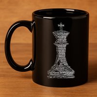 Funny Word Cloud Chess King Gift 11oz C Handle Ceramic Mug