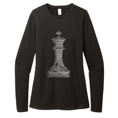 Funny Word Cloud Chess King Gift Womens CVC Long Sleeve Shirt