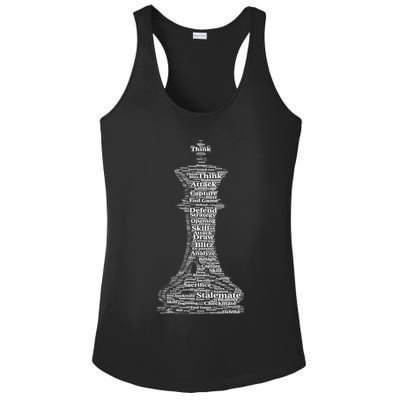 Funny Word Cloud Chess King Gift Ladies PosiCharge Competitor Racerback Tank
