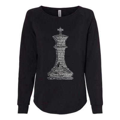 Funny Word Cloud Chess King Gift Womens California Wash Sweatshirt