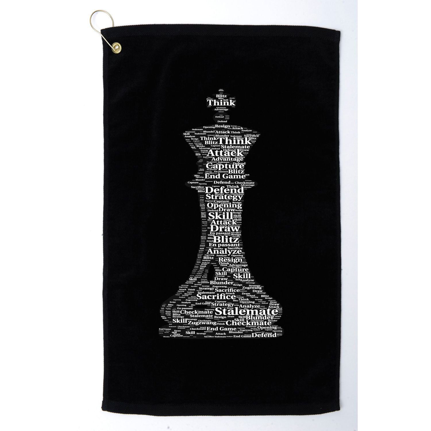Funny Word Cloud Chess King Gift Golf Towel