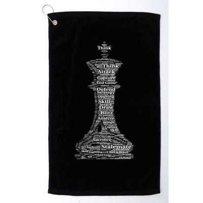 Funny Word Cloud Chess King Gift Platinum Collection Golf Towel