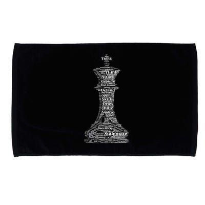 Funny Word Cloud Chess King Gift Microfiber Hand Towel