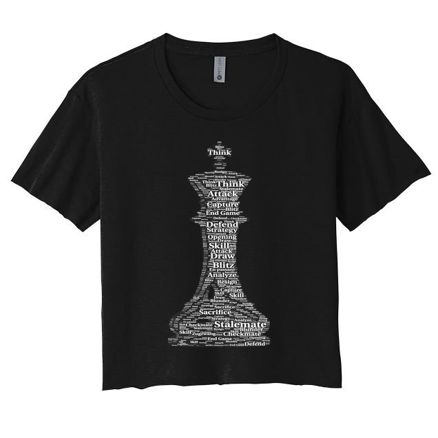 Funny Word Cloud Chess King Gift Crop Top
