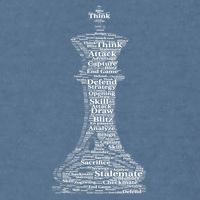 Funny Word Cloud Chess King Gift Garment-Dyed Sweatshirt
