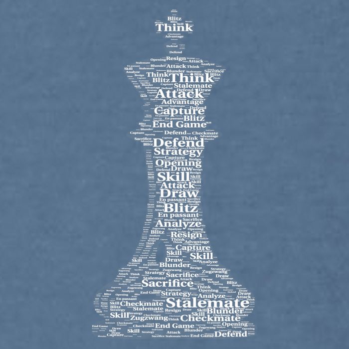 Funny Word Cloud Chess King Gift Garment-Dyed Sweatshirt