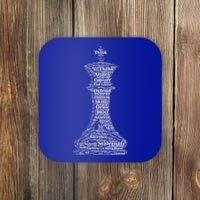 Funny Word Cloud Chess King Gift Coaster