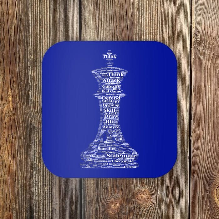 Funny Word Cloud Chess King Gift Coaster