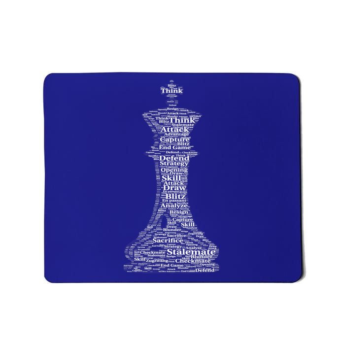 Funny Word Cloud Chess King Gift Mousepad