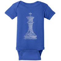 Funny Word Cloud Chess King Gift Baby Bodysuit