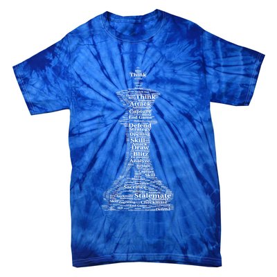 Funny Word Cloud Chess King Gift Tie-Dye T-Shirt