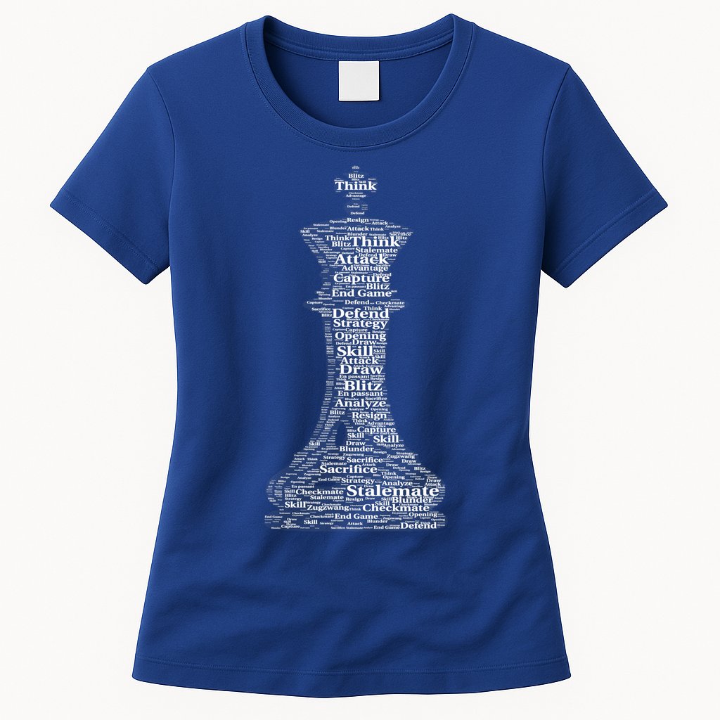 Funny Word Cloud Chess King Gift Womens T-Shirt