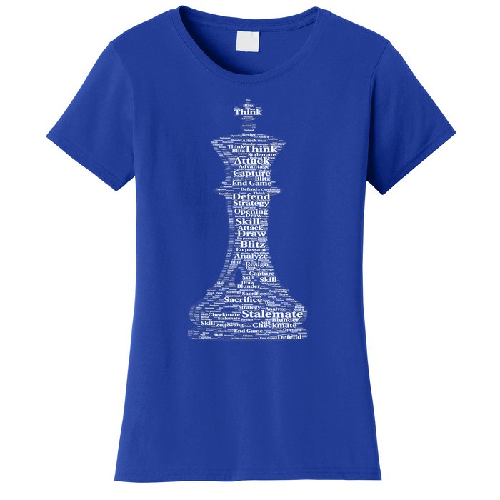 Funny Word Cloud Chess King Gift Women's T-Shirt