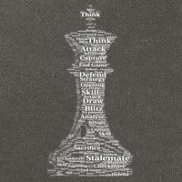 Funny Word Cloud Chess King Gift Cotton Canvas Backpack