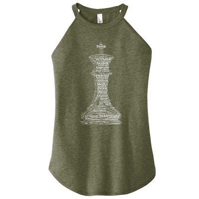 Funny Word Cloud Chess King Gift Women's Perfect Tri Rocker Tank