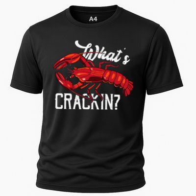 Funny What's Crackin Lobster Summer Vacation Fans Performance Shirt