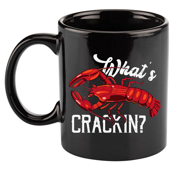 Funny What's Crackin Lobster Summer Vacation Fans 11oz C Handle Ceramic Mug