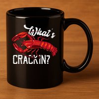Funny What's Crackin Lobster Summer Vacation Fans 11oz C Handle Ceramic Mug