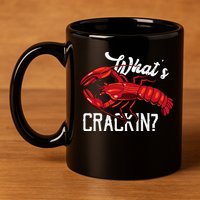 Funny What's Crackin Lobster Summer Vacation Fans 11oz C Handle Ceramic Mug