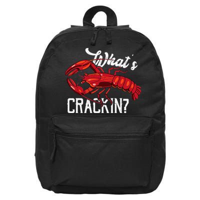 Funny What's Crackin Lobster Summer Vacation Fans 16 in Basic Backpack